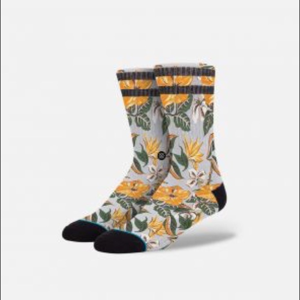 Stance Men's Kahuku Crew Sock, Tropical Large
